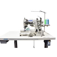Juki MF7523U Flat bed industrial coverstitch sewing machine with needle position